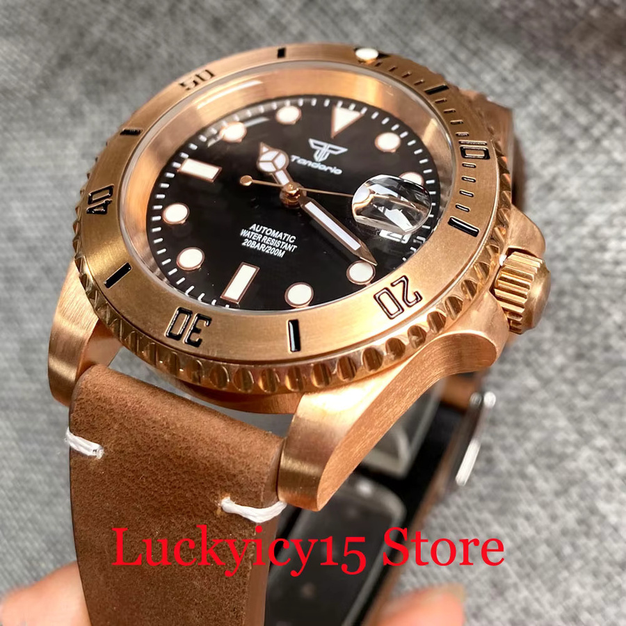Tandorio Armbanduhr, Automatik, Bronze, Grün, 40 mm, Herren - Bild 2