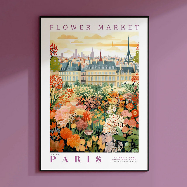 Botanischer Vintage Paper Poster von SHENCHEN mit Paris-Motiv in Grün und Mehrfarbig - Bild 1