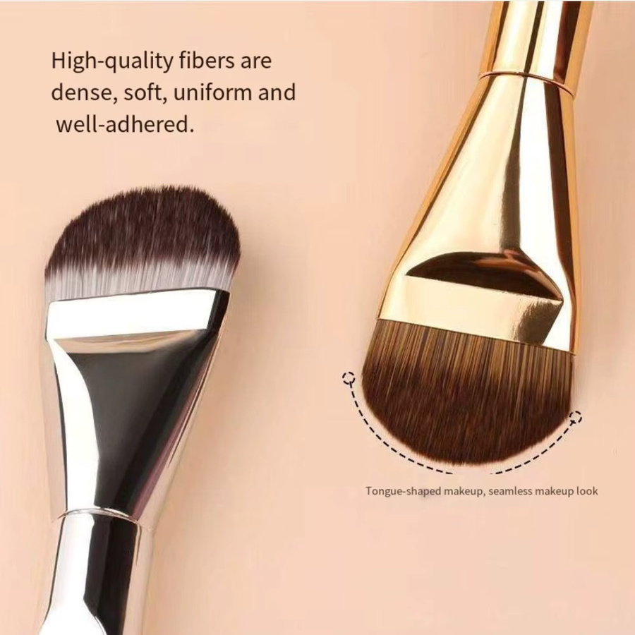 Foundation-Pinsel, Flachkopf-Maskenpinsel, Gesichts-Make-up-Applikator - Bild 3
