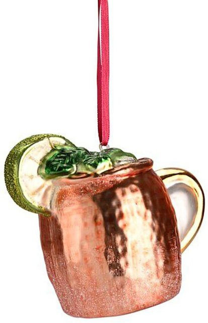 Giftcompany Christbaumschmuck Moscow Mule Becher aus Glas in Kupfer, Höhe: 10 cm - Bild 1