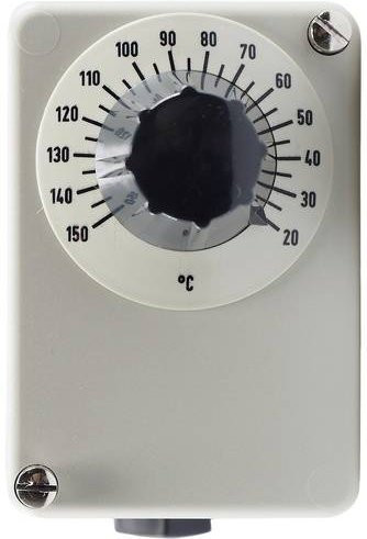 Jumo Temperaturregler in Weiß mit Messinggehäuse - Bild 1