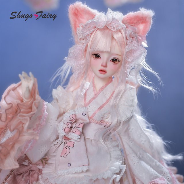 Shugafairy Libra Original Bjd Doll, 1/4 Komplettset, Weiblicher japanischer Kimono im Lo-Stil mit bauschigem Rock, Spielzeug für bewegliche Gelenkpuppen - Bild 1