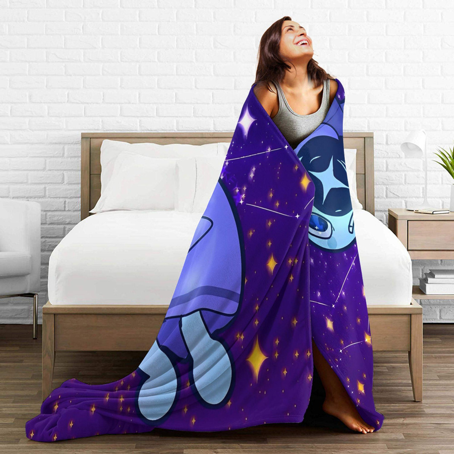 Dandys Welt Flauschige Überwurfdecke im Cartoon-Design, B: 150 cm, T: 125 cm - Bild 1