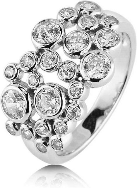 Huitan Ring, Zirkonia, Silber, Damen, Hochzeit, Verlobung - Bild 1