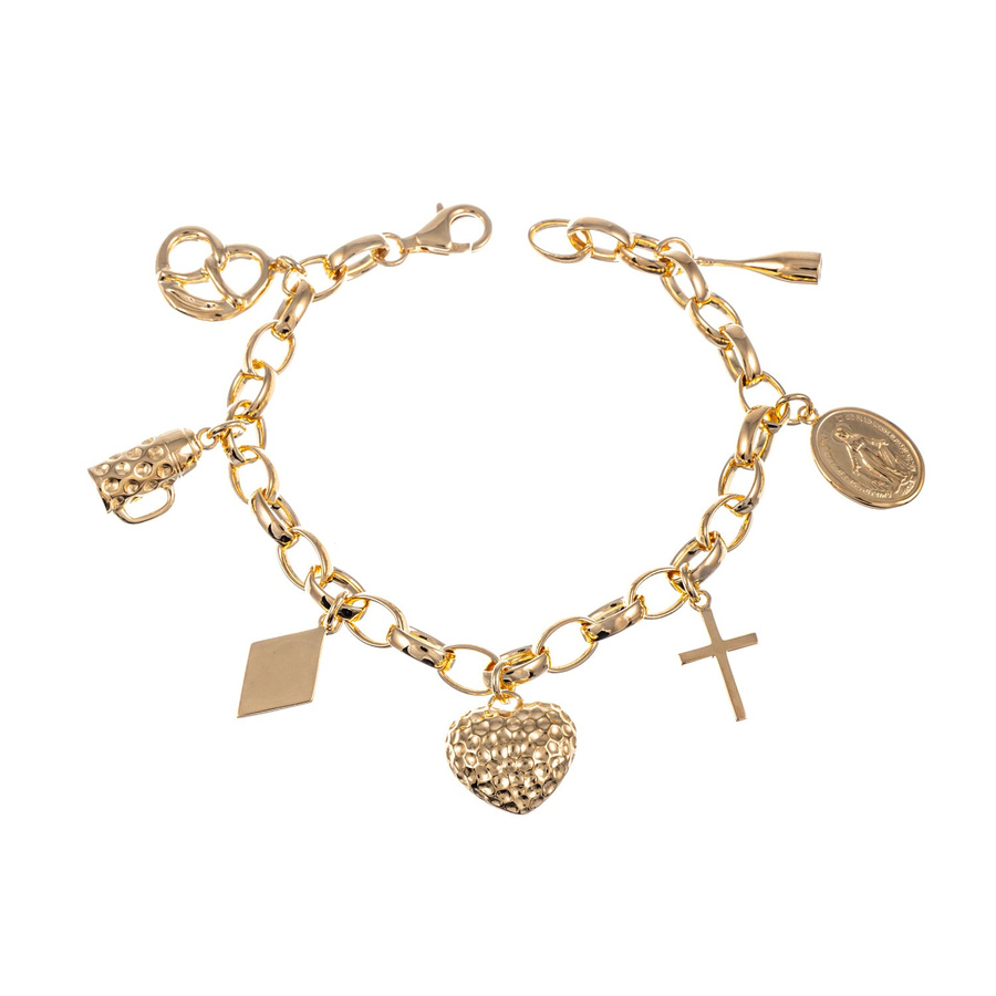 Dirndl Funkeln Armband, 925 Silber vergoldet, Unisex - Bild 1
