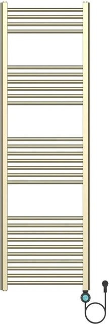 Belvit Elektrischer Badheizkörper in Gold Gebürstet mit WiFi Thermostat, H x B x T: 160 x 50 x 7,4 cm, 700 W - Bild 1