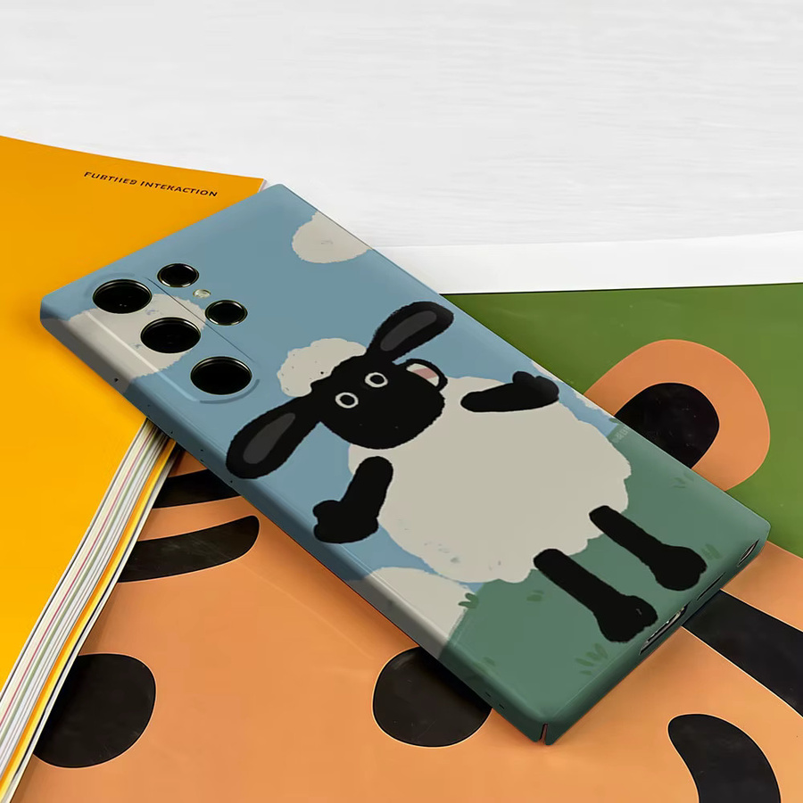 Aurbe Handyhülle mit HD Hard Shaun Sheep Design für Samsung Galaxy S26 S25 S24 S23 Ultra Plus, Mehrfarbig - Bild 3