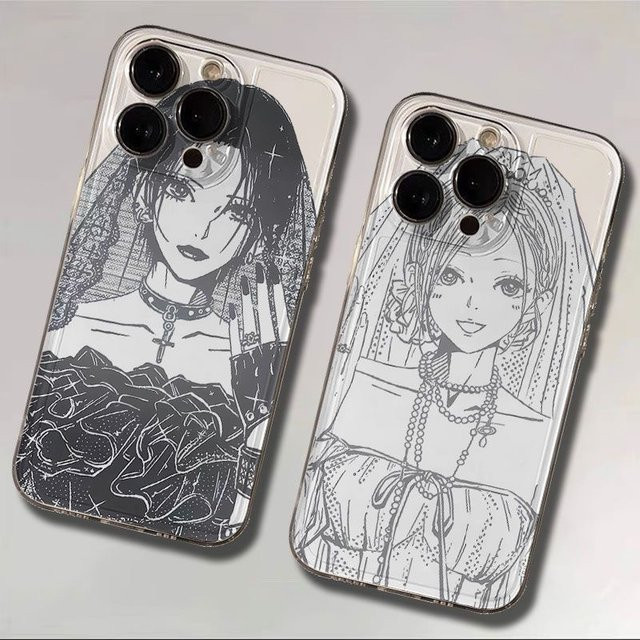 Oosaki Nana iPhone Schutzhülle mit luxuriösem süßem Hochzeitskleid Design in Transparent für iPhone 7 bis iPhone 17 Pro Max Modelle - Bild 1
