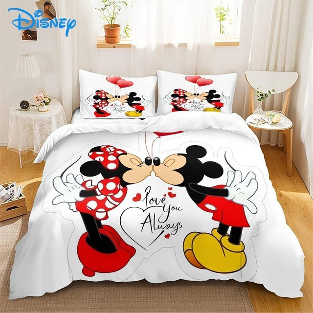 Monika Chen Mickey Anya Forger 3D Kinder-Bettwäsche-Set aus Polyester, Weiß, 3-teilig, B/H: 240 x 220 cm - Bild 1