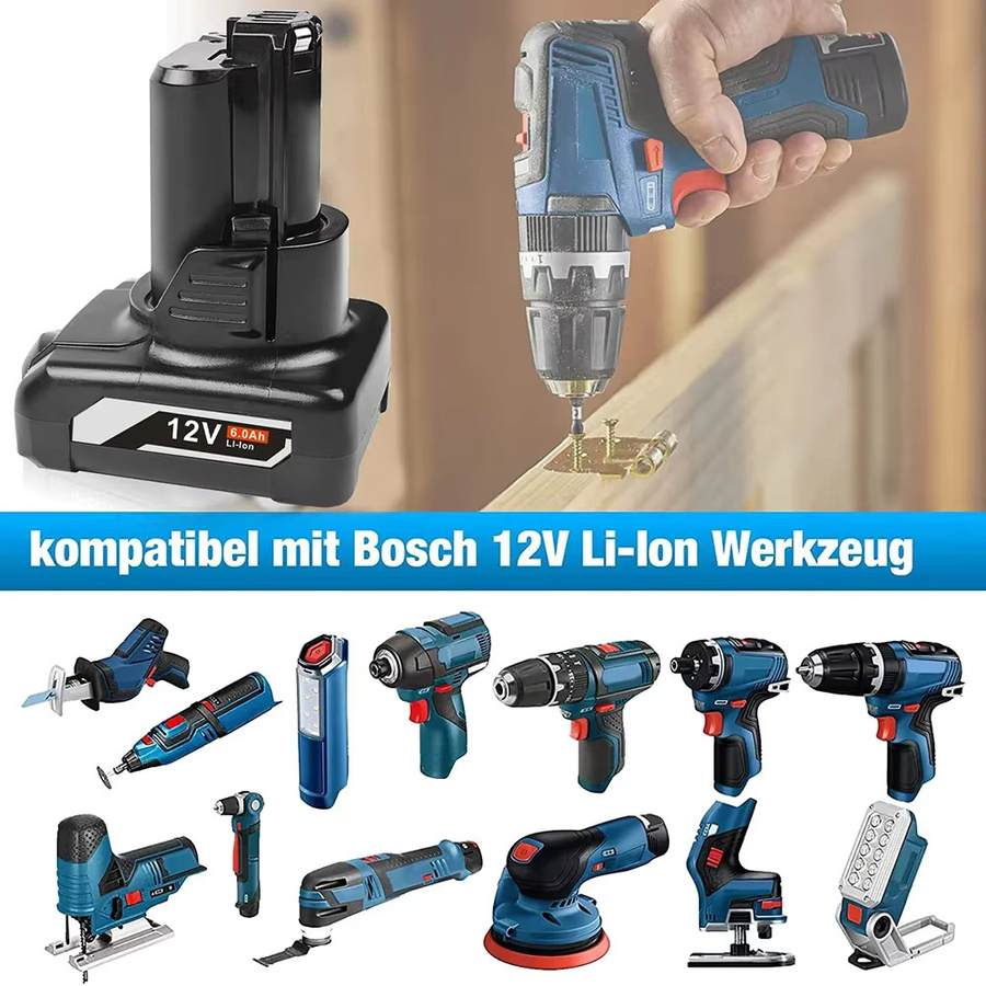 Bosch Li-Ion Ersatzakku 12V 6Ah in Schwarz für BAT420 12-Volt Max Lithium Power Tools - Bild 3