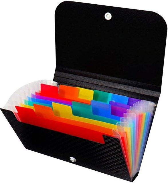 VFDVDF Fächermappe A6 in Multicolour, wasserabweisende Quittungsmappe mit selbstklebenden Registerreitern - Bild 1