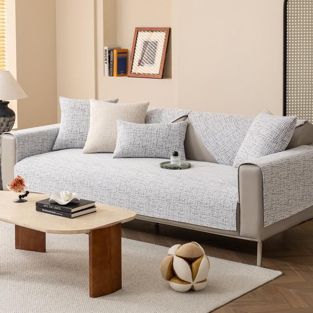 Chenille Sofa Kissenbezug von Your Warm Home, einfarbig und rutschfest für Rückenlehne oder Armlehne, B/B: 70 x 70 cm - Bild 1