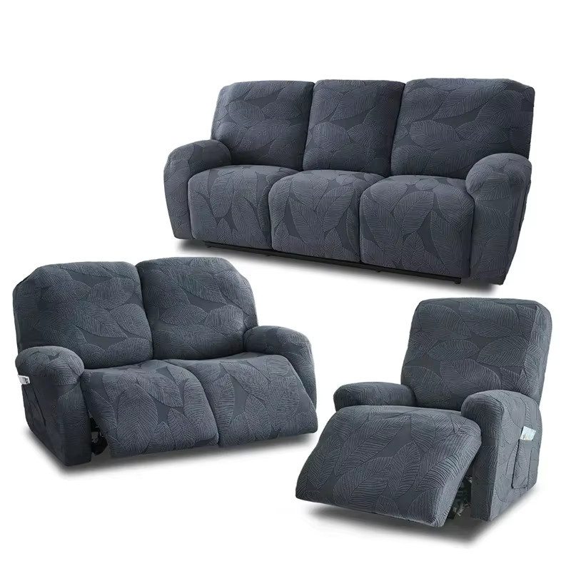 WANERQU Elastischer Sesselüberzug mit Seitentasche für 1/2/3-Sitzer Split-Relaxsofas, einfarbig und abnehmbar - Bild 5