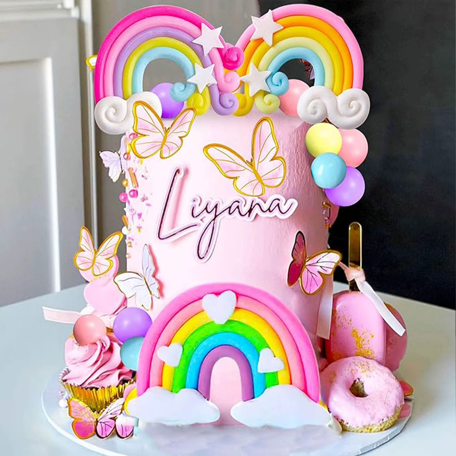 LaVenty Regenbogen-Kuchenaufsatz, Einhorn, 33-teiliges Set - Bild 2