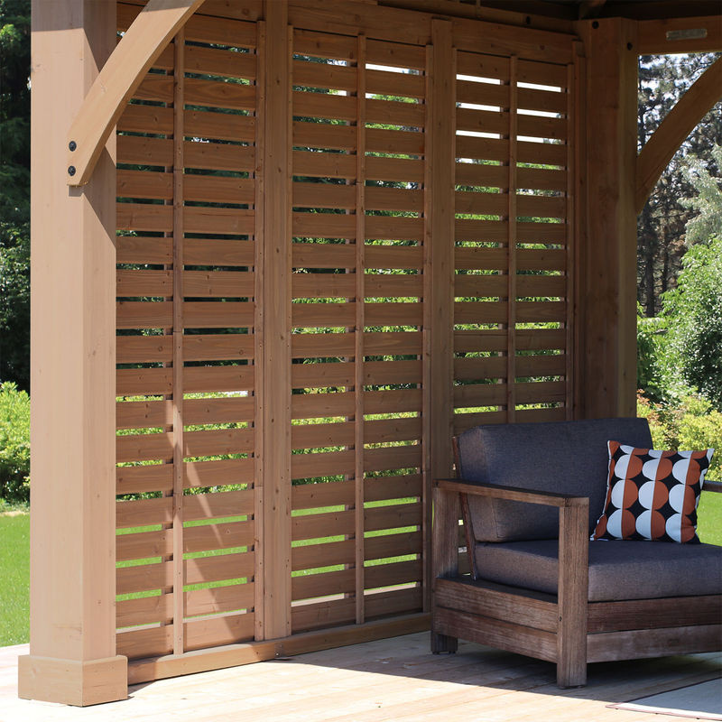 Westmann Seitenwand für Holzpavillon Devon in Natur Holz, B/H/T: 298 x 232 x 8 cm - Bild 3