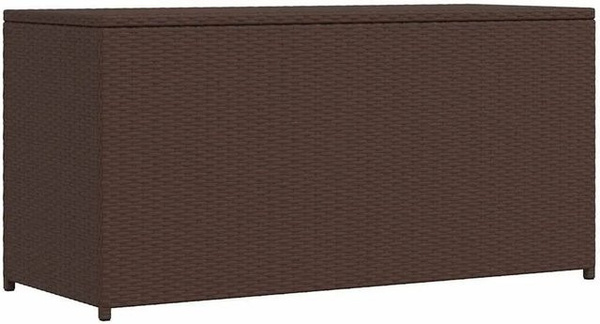 Furnicato Auflagenbox aus Poly-Rattan in Braun mit pulverbeschichtetem Stahlrahmen, B/T/H: 120 x 50 x 60 cm