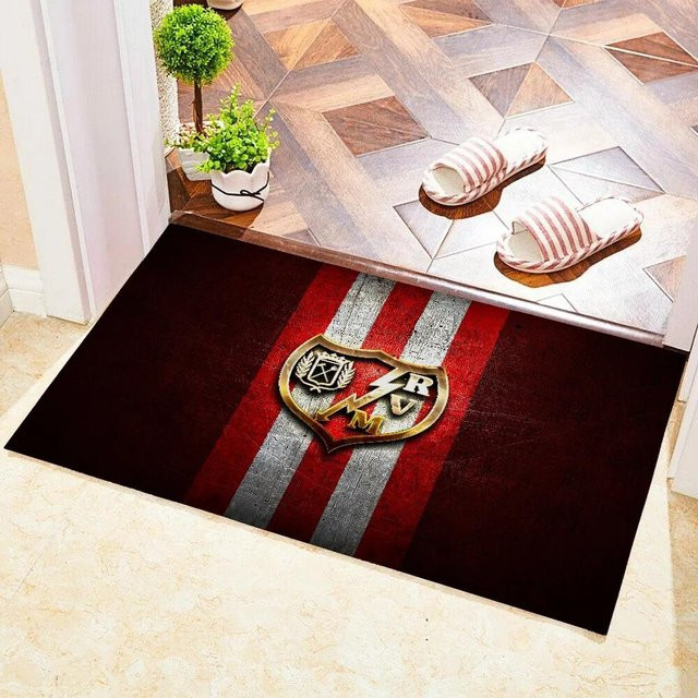 Rutschfeste Fußmatte Karpetti mit Rayo Vallecano Motiv in Rot, B/B: 40 x 60 cm - Bild 1