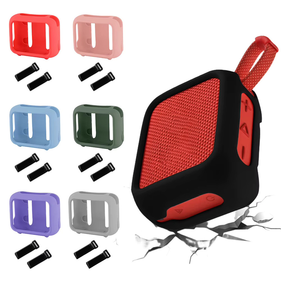 Silikon Schutzhülle in Schwarz für JBL GO 4 Bluetooth Lautsprecher mit Tragetasche und Fahrradhalterung - Bild 6