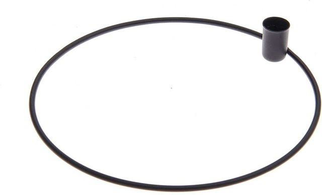 Rico Design Metallring mit Kerzenhalter für Stabkerzen und Spiralkerzen, Durchmesser: 15 cm, Schwarz Matt - Bild 1