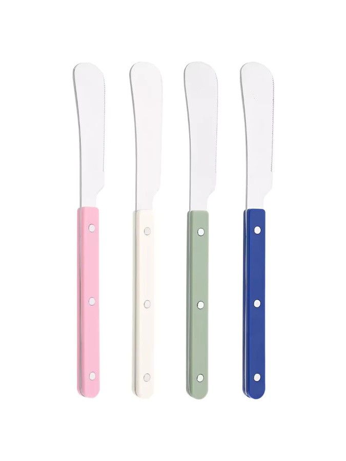 Zoseil Steakmesser Set aus Edelstahl und Acryl, 4 Stück, Mehrfarbig und Poliert - Bild 3