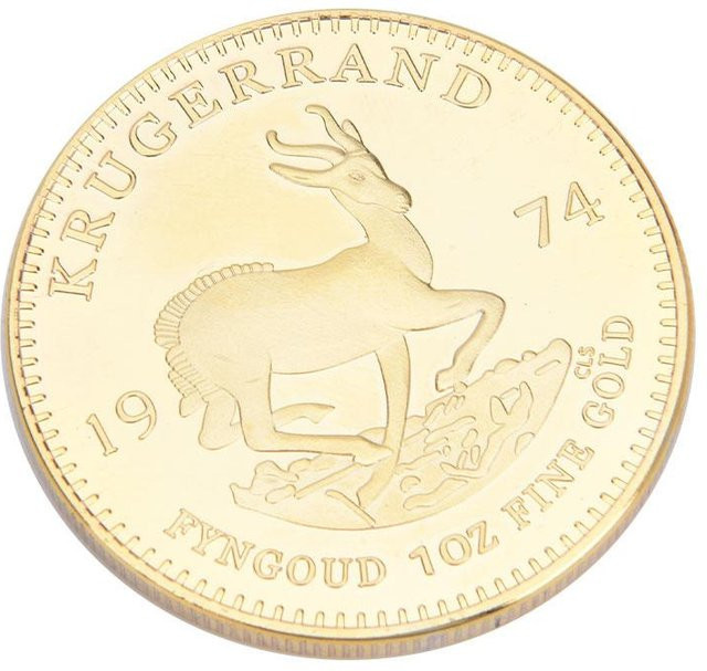 Kopie der südafrikanischen Krügerrand-Münze 1974, 3mm, Gold, Unisex - Bild 1