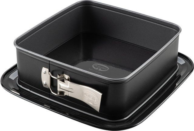 Dr. Oetker Springform quadratisch mit Emaille-Servierboden, Schwarz/Silber, B/T/H: 24 x 24 x 12,5 cm - Bild 1
