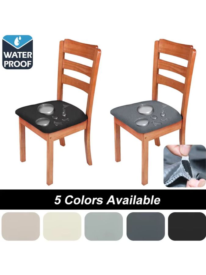 Leorate Wasserdichter Stuhlsitzbezug aus atmungsaktivem Stretch-Stoff, kühlend und waschbar, 4/6er Set - Bild 7