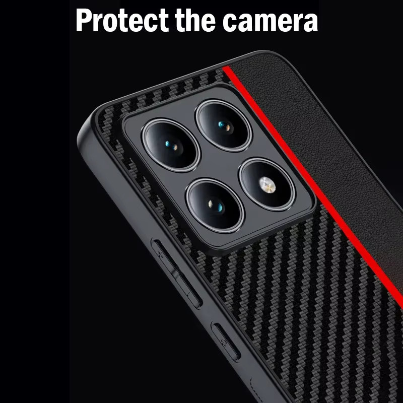 Xiaomi Handyhülle aus PU-Leder mit Faserstruktur für Xiaomi 14T Pro in Schwarz oder Grün - Bild 4