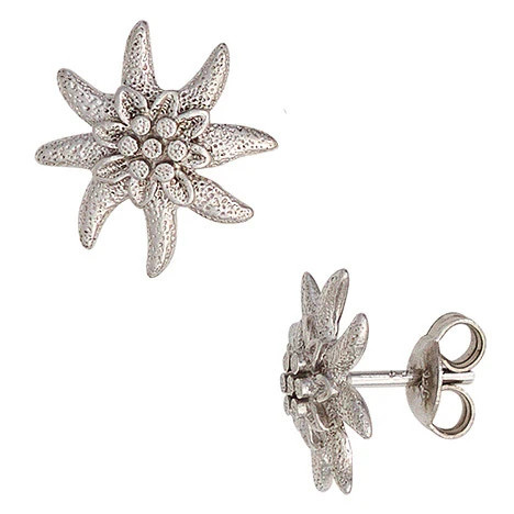 Colfem Ohrstecker Edelweiß, 925 Silber, Damen - Bild 1