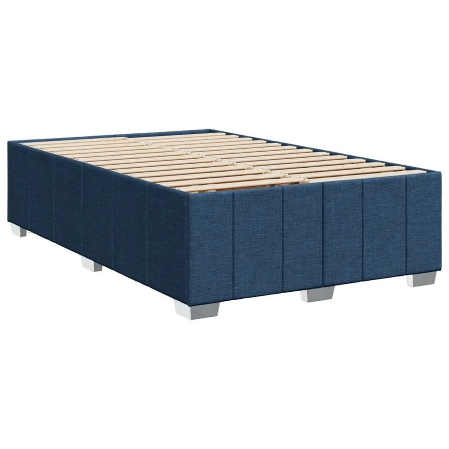 vidaXL Bettgestell aus Kiefernholz und Stoff in Blau, B/T/H: 120 x 190 x 46 cm - Bild 2