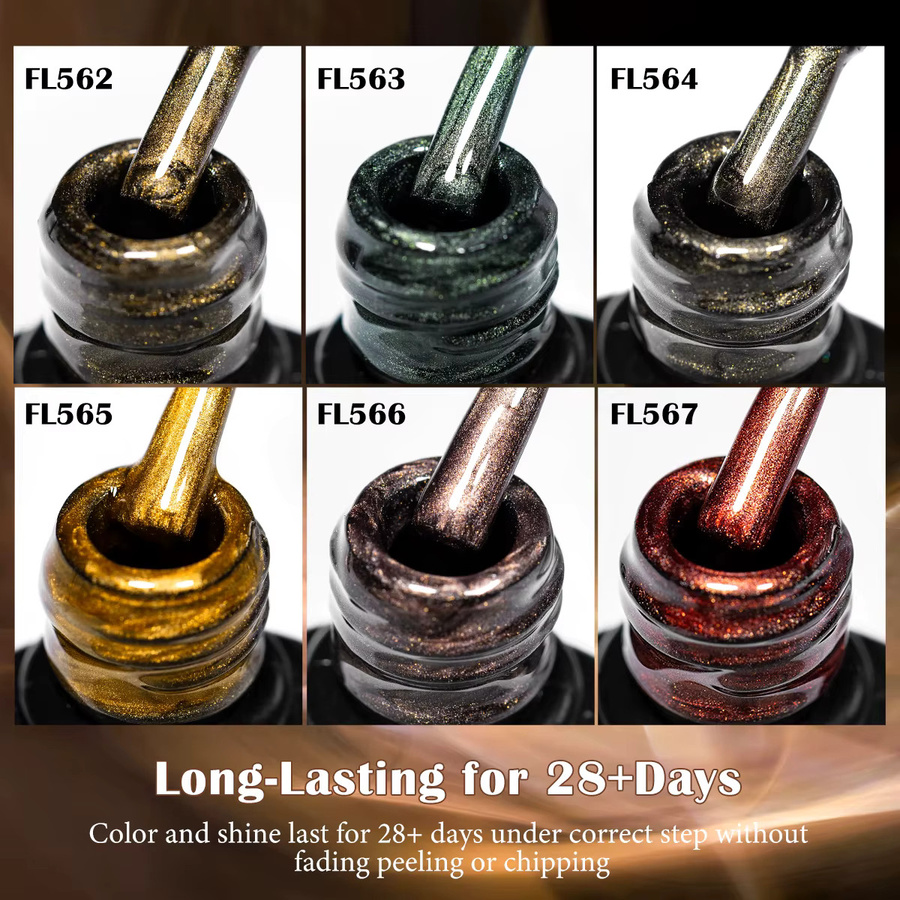 FOUR LILY Magnetischer Nagellack Gel, Champagner, 7 ml - Bild 3
