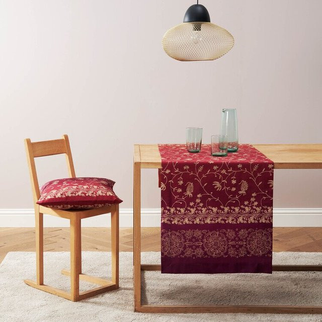 Bassetti Tischdecke Brenta Rot aus 100% Baumwolle mit floralem Granfoulard-Stil, B/T: 170 x 170 cm - Bild 1