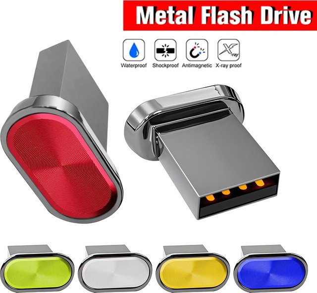 KFHIREW Super Mini USB 2.0 Flash-Laufwerk 128 GB Pendrive in Weiß - Bild 1