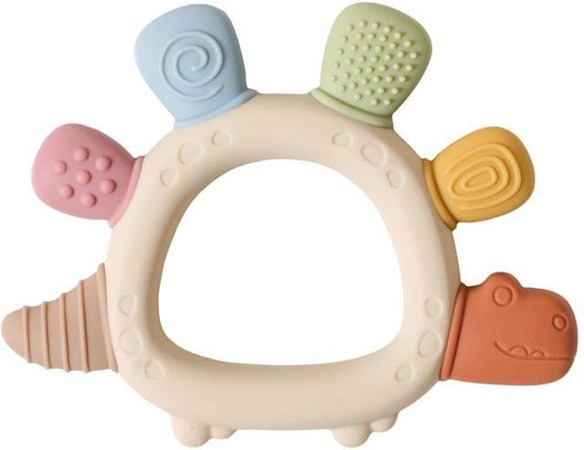 Binchi Outdoor Product Silikonbeißring für Babys ab 0 Monaten, BPAfreies Zahnungsspielzeug in Tierform, Mehrfarbig - Bild 1