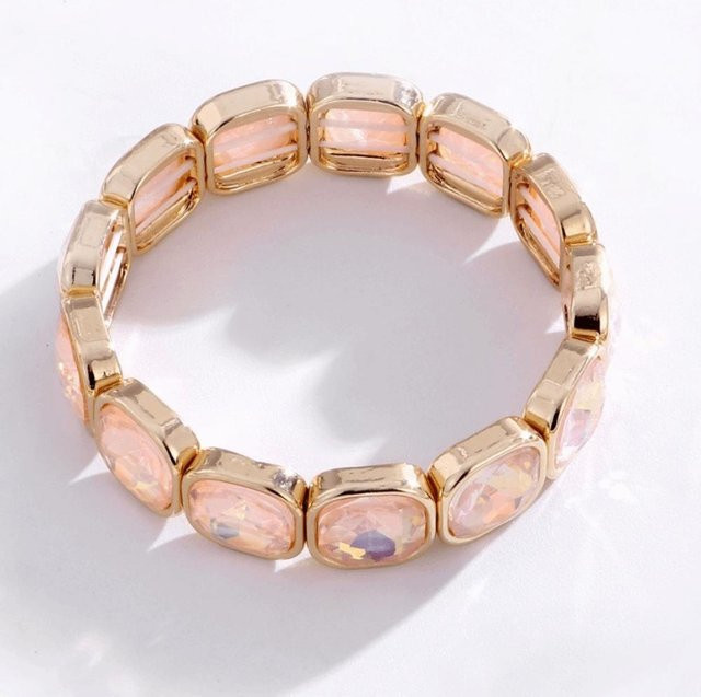 shhaya Armband, Kristallperlen, hellrosa, Damen - Bild 1
