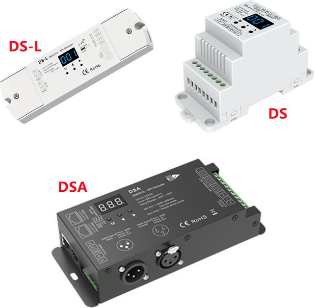 teopek DSA DS-L Universal DMX512/1990 zu SPI Decoder Konverter für IC 6803, 2811, 2812 und 2801 - Bild 1
