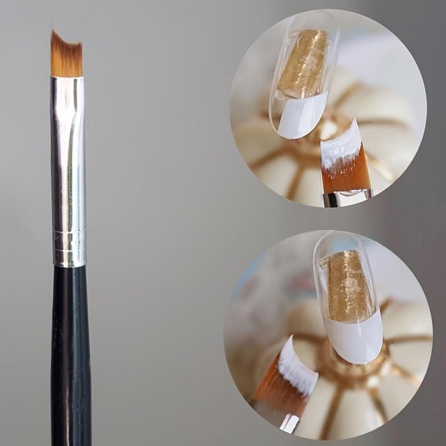 LChome Nagelbürste French Tip, Halbmondform Schrägdesign, Unisex - Bild 1
