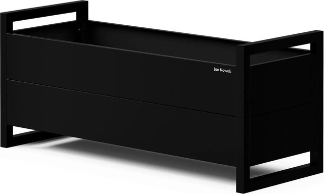JAN NOWAK Blumenkübelverkleidung MARGARET aus Metall in Schwarz, B/T/H: 100 x 43 x 38 cm - Bild 1