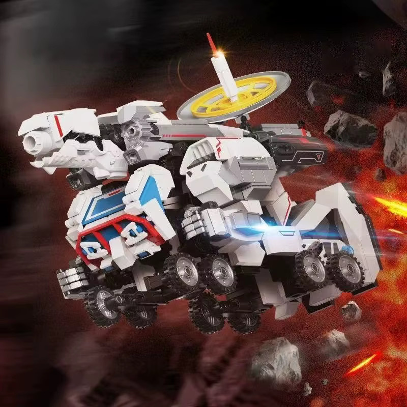 JAKI Mecha Kinderbausteine Set Weltraum Spielzeug zur Montage in Weiß - Bild 3