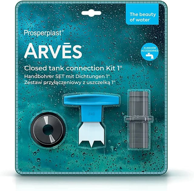 ARVES Handbohrer Set mit Dichtungen 1 Zoll (23,5 mm) in Grau - Bild 1