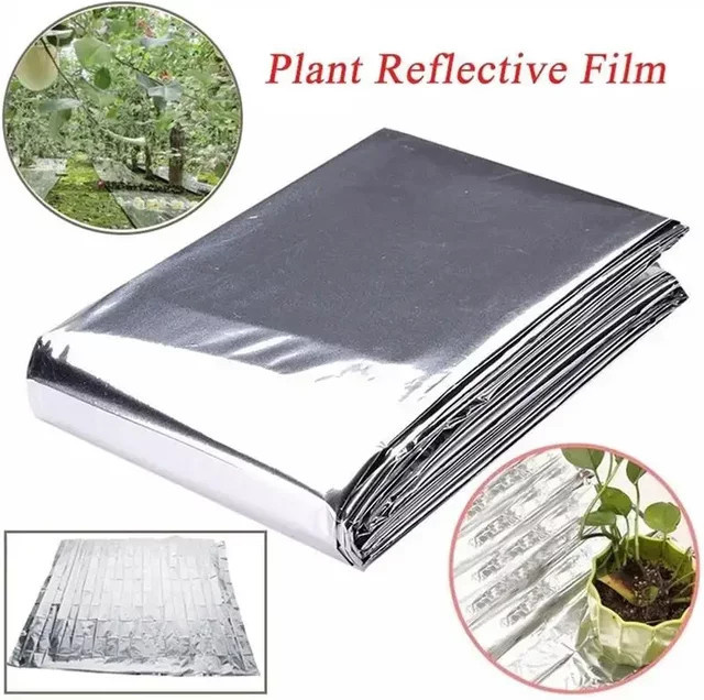Hochreflektierende Polyesterfolie in Silber zur Pflanzenförderung für Zelt, Gewächshaus und Garten, Breite: 210 cm, Höhe: 130 cm - Bild 1