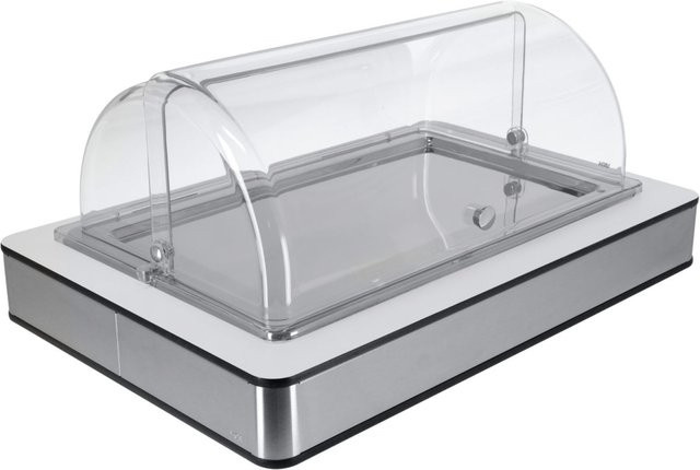 VEGA Buffetvitrine Fundale mittel GN 1/1 aus Edelstahl in Weiß und Transparent, B/T/H: 42,5 x 63 x 27,4 cm - Bild 1