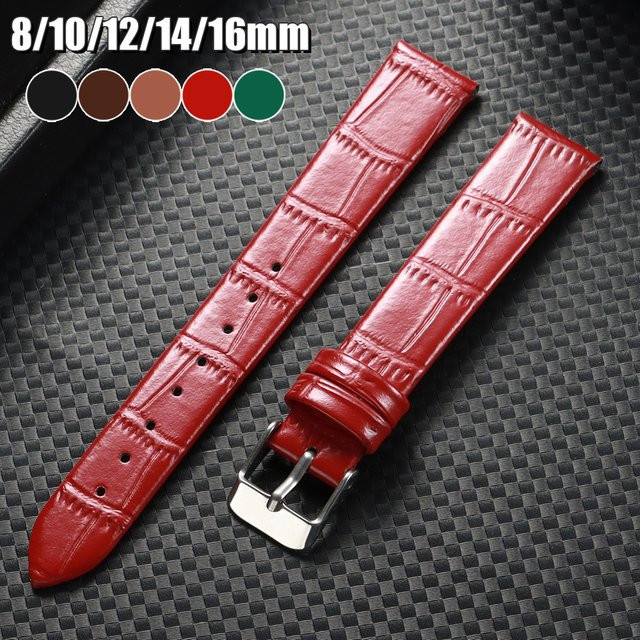 HQstrap Uhrenarmband Leder, Bambusmuster, Schwarz, Damen - Bild 1