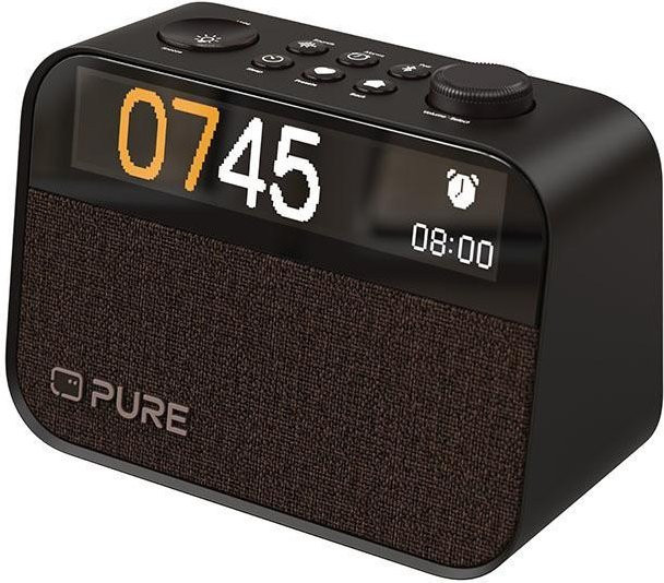 Moment Kaffeeschwarz Radiowecker mit Bluetooth, DAB+ und FM in der Farbe Schwarz - Bild 1