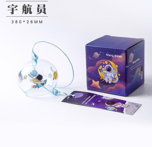16 Stück Japanische Windglocken Furin als dekorative Windspiele in Transparent und Multicolour für Heimdekoration und Büro - Bild 1