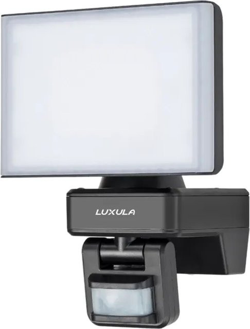 LUXULA LED Außenstrahler Fluter mit Bewegungsmelder, 20W, 2100lm, 4000K Neutralweiß, Schwarz, IP54 Wandleuchte - Bild 1