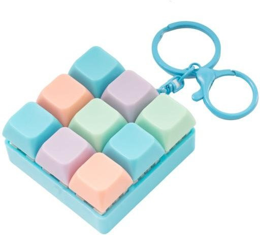 Vogue Wardrobe 9-Tasten Fidget Tastatur Schlüsselanhänger Stress Abbau Tastatur Klicker Sensorisches Spielzeug - Bild 1