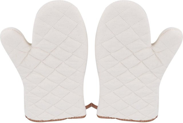 CosyHome Hitzebeständige Ofenhandschuhe für Mikrowelle und Ofen, 1 Paar, Weiß - Bild 1