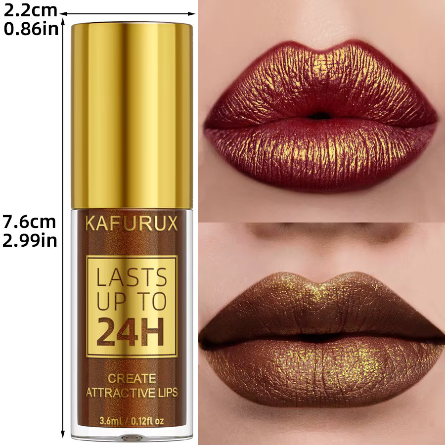 KAFURUX Lipgloss Metallic, 14 Farben, Unisex - Bild 3