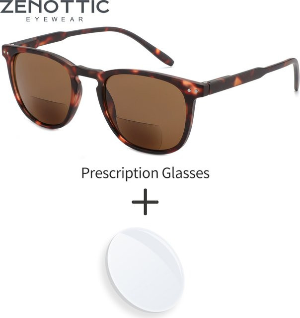 ZENOTTIC Sonnenbrille, quadratisch, Vollrand, Kunststoff, braun, Unisex - Bild 1